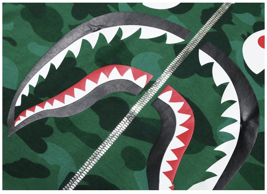 BAPE Color Camo Shark Tee Green