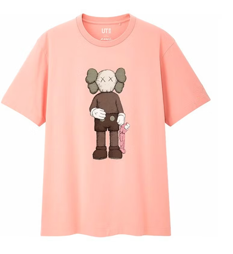 Kaws x Uniqlo Companion Tee Pink Tee