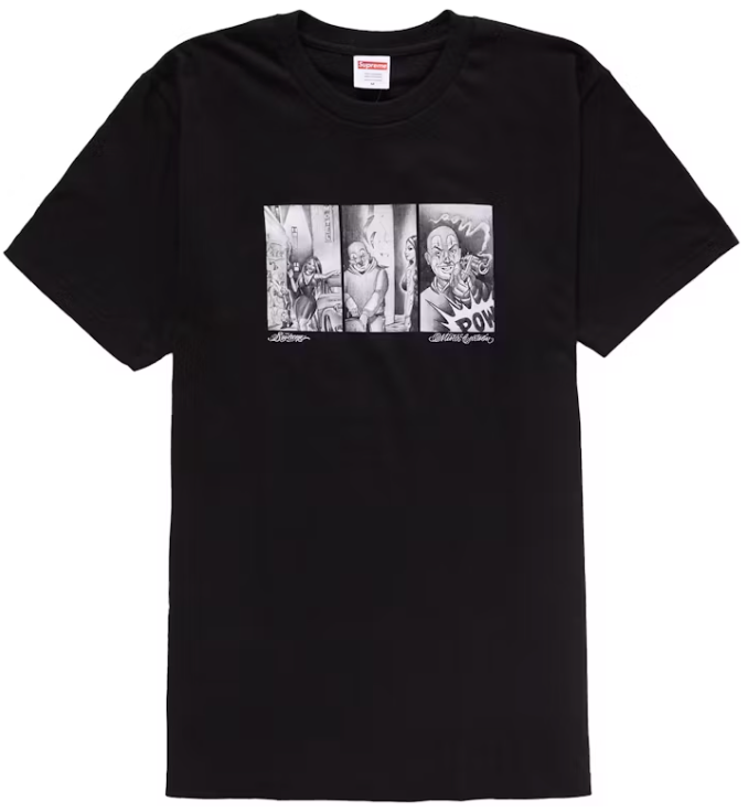 Supreme Mister Cartoon Pow Tee Black
