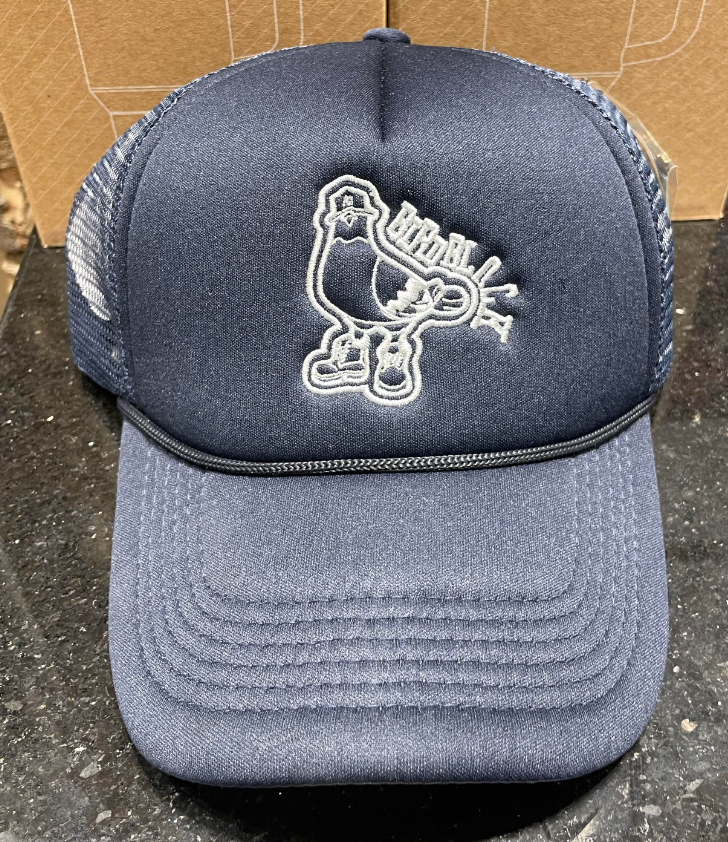 NAvy Birdblock hat with Pin