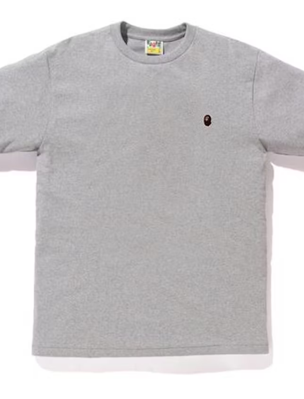 Bape Ape Head One Point Gray Tee
