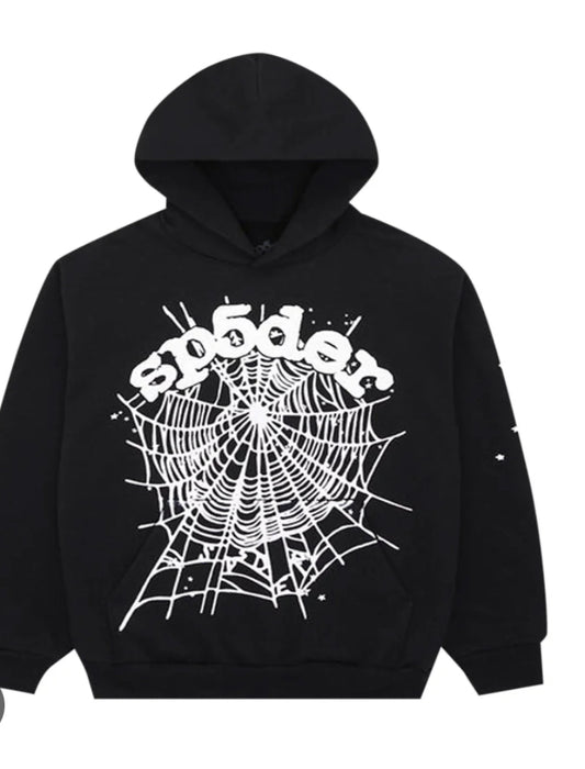 Sp5der OG Web Hoodie Black