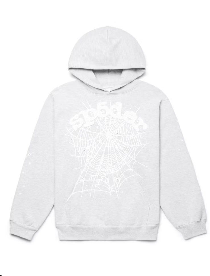 Sp5der OG Web Hoodie Heather Grey