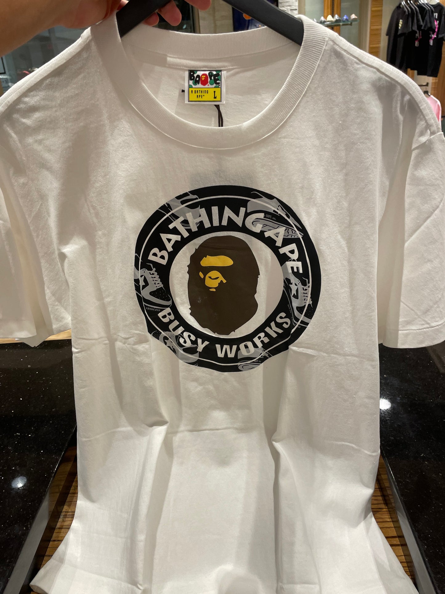 Bape Bapesta Busywork Tee White