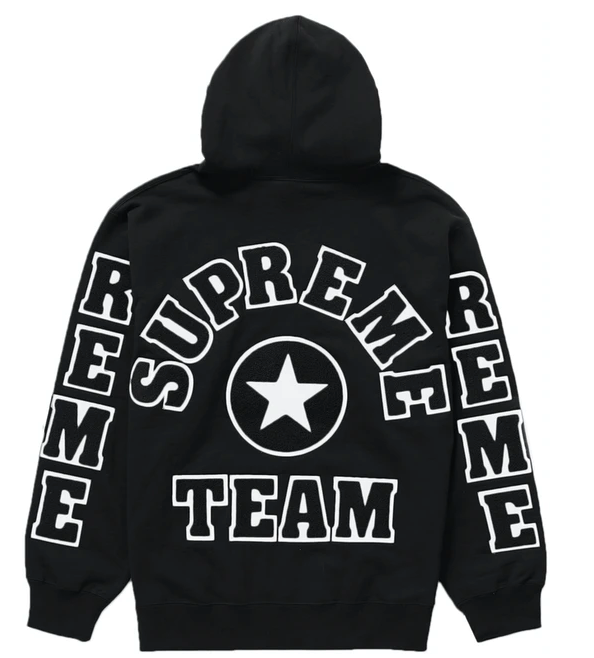 Supreme Team Chenille Hooded Sweatshirt Black