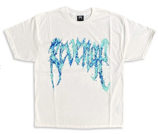 Revenge Flame Inferno White / Blue Tee T-Shirt