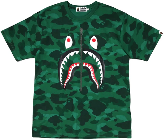 BAPE Color Camo Shark Tee Green