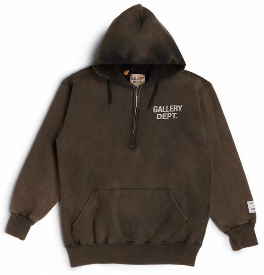 Gallery Dept. Vintage Half Zip Hoodie Black