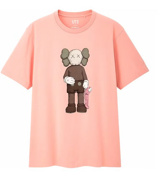 Kaws x Uniqlo Companion Tee Pink Tee