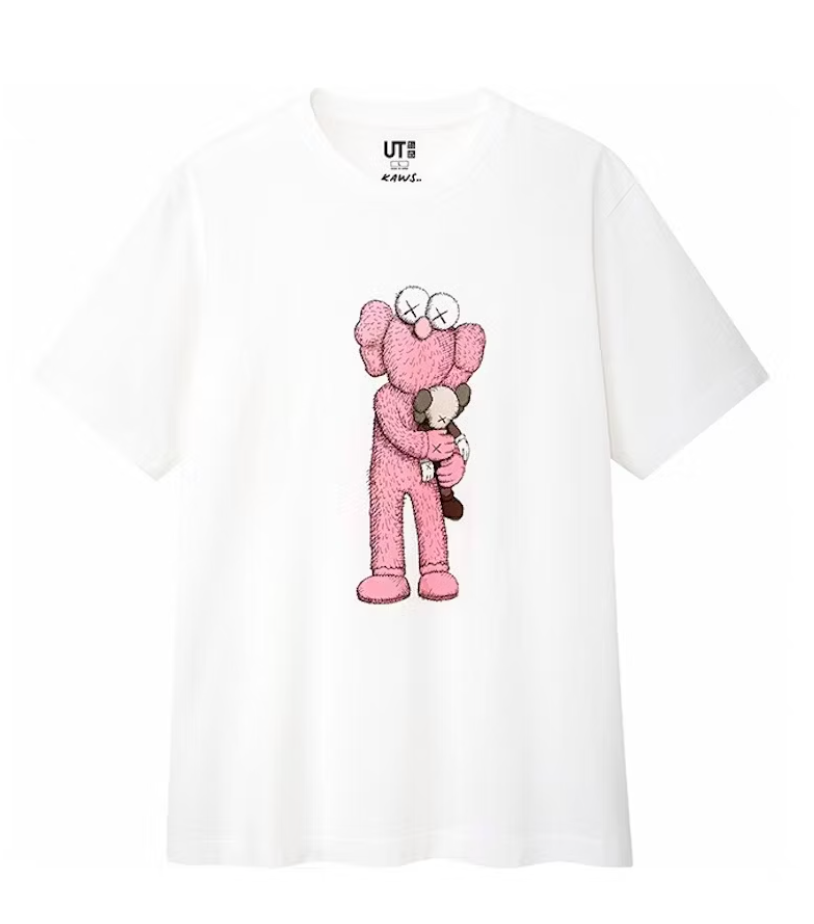 Kaws x Uniqlo Pink BFF Tee