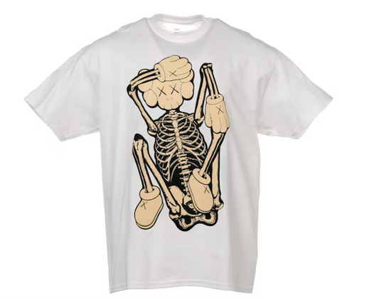 Kaws Skeleton Fiction White Tee