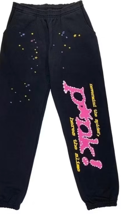 Sp5der P*NK Sweatpants Black