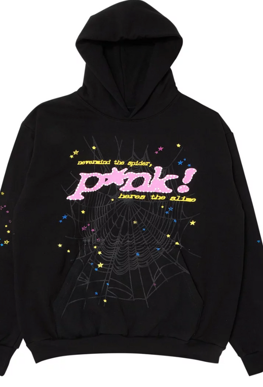 Sp5der P*nk Hoodie 'Black'