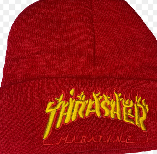 Thrasher Red Beanie