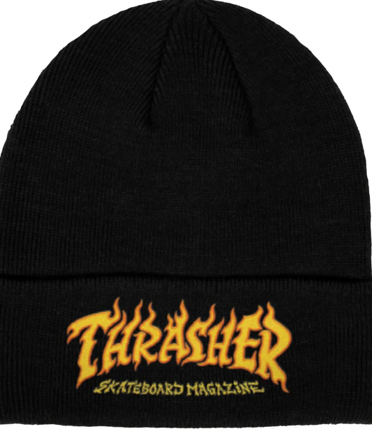 Thrasher Black Beanie