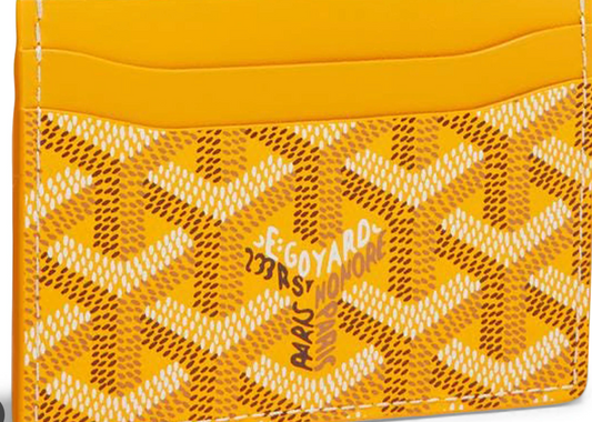 Yellow Goyard Card Holder