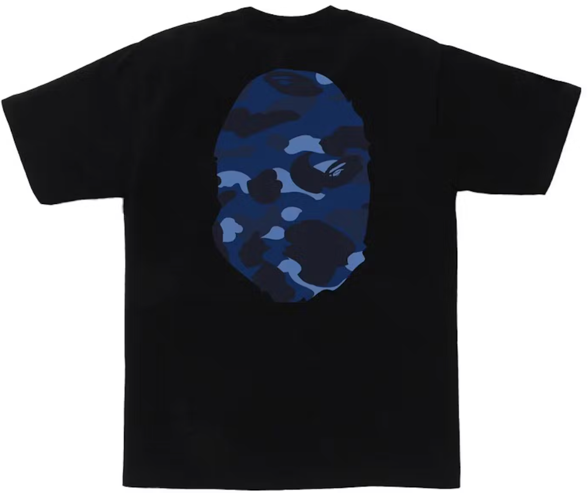 BAPE Color Camo Big Ape Head Tee Black/Navy