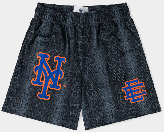 Eric Emanuel Subway Short Black Snake Skin w/Blue/Orange