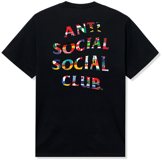 Anti Social Social Club Flag Collage Tee Black