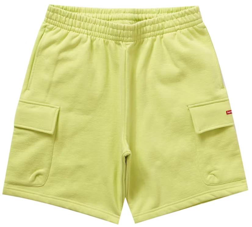 Supreme Small Box Baggy Cargo Sweatshort Lime