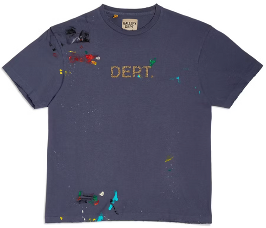 Gallery Dept. Dept Logo Hand Painted T-Shirt Navy