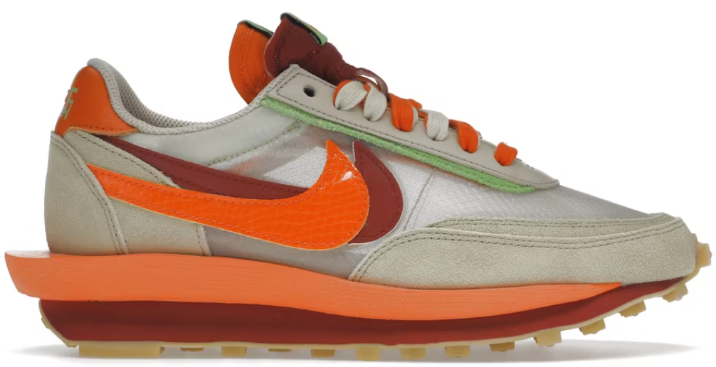 Nike LD Waffle sacai CLOT Kiss of Death Net Orange Blaze