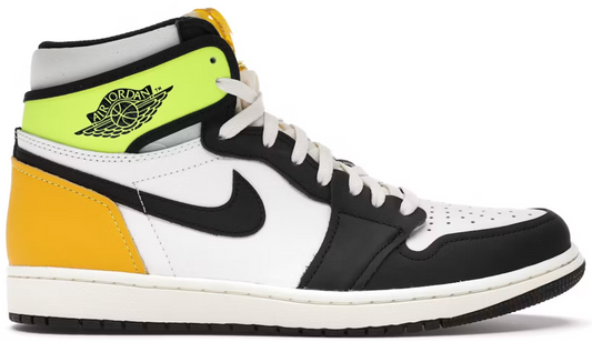 Jordan 1 Retro High White Black Volt University Gold