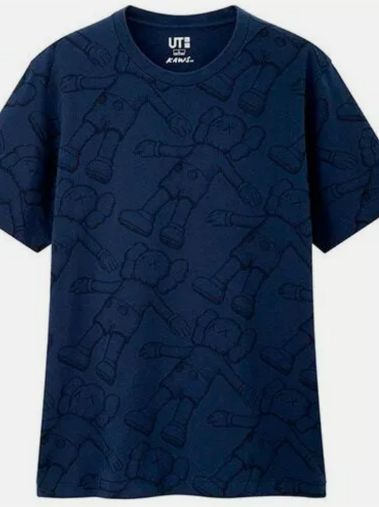 Kaws x Uniqlo All Over Holiday Print Tee Blue