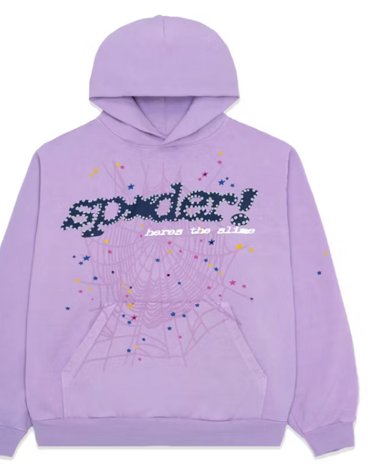 Sp5der Acai Hoodie Purple