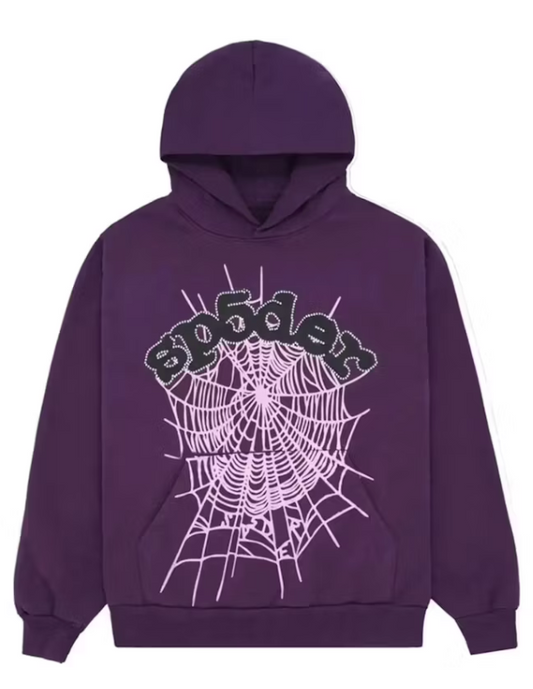 Sp5der Web Hoodie Purple