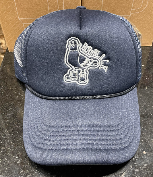 NAvy Birdblock hat with Pin