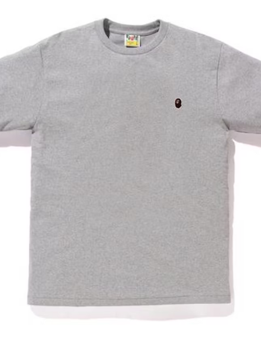 Bape Ape Head One Point Gray Tee