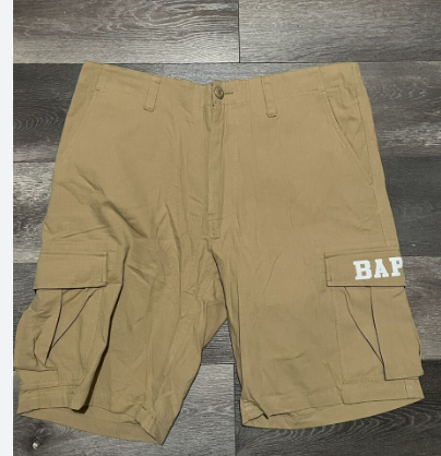 Bape A BATHING APE Khaki Tan Cargo Shorts