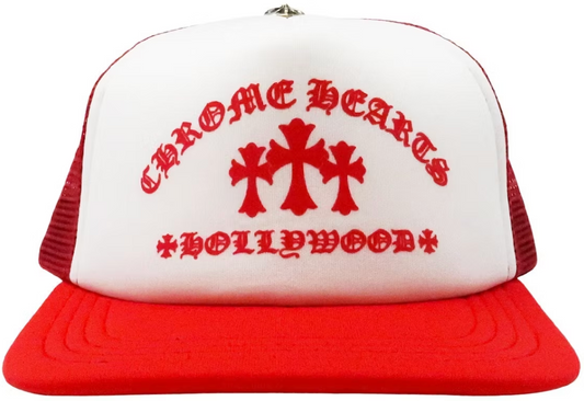 Chrome Hearts King Taco Trucker Hat Red/White