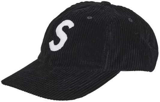 Supreme Corduroy S Logo 6-Panel (FW24) Black