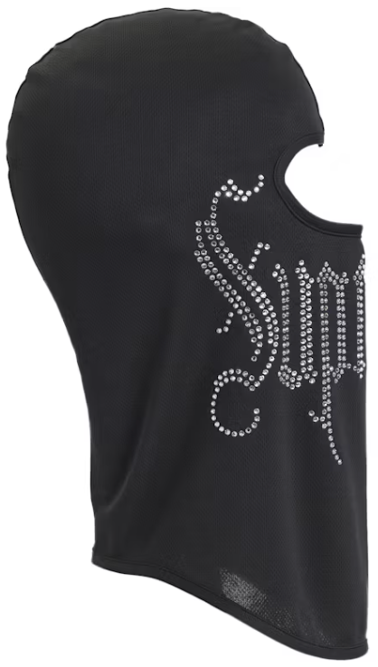Supreme Rhinestone Balaclava Black