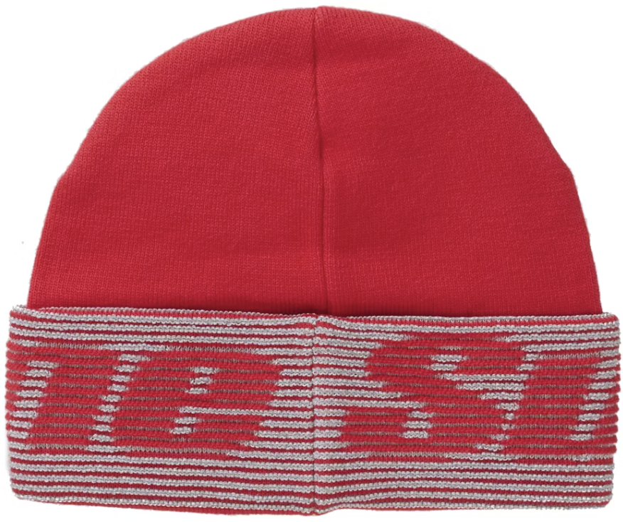 Supreme Reflective Jacquard Beanie Red