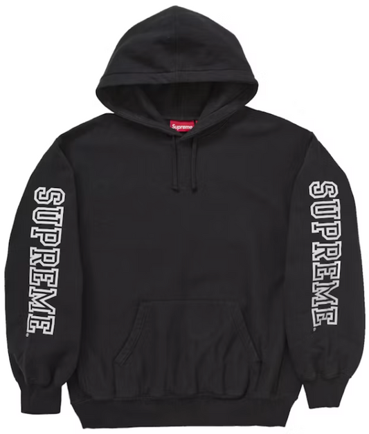 Supreme Collegiate Sleeve Hooded Sweatshirt Black