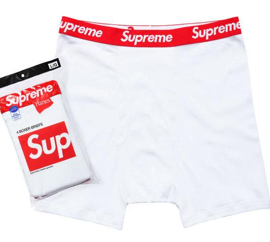 Supreme Boxer Briefs White 4 Pack