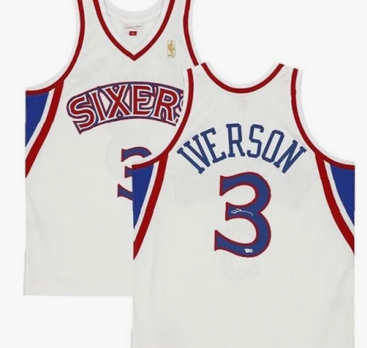 Allen Iverson White Signed Jersey