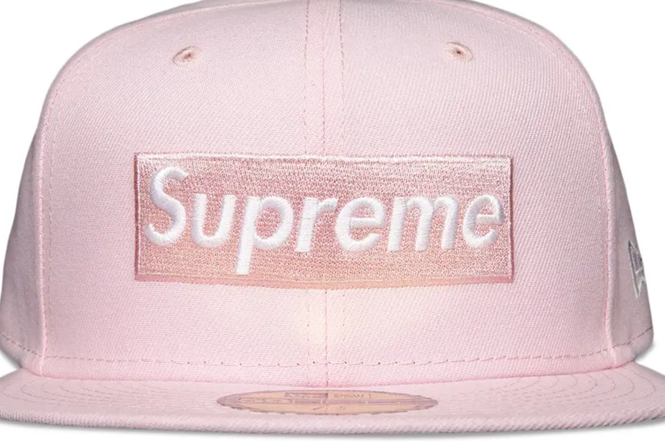 Supreme Box Logo New Era Fitted Hat Pink