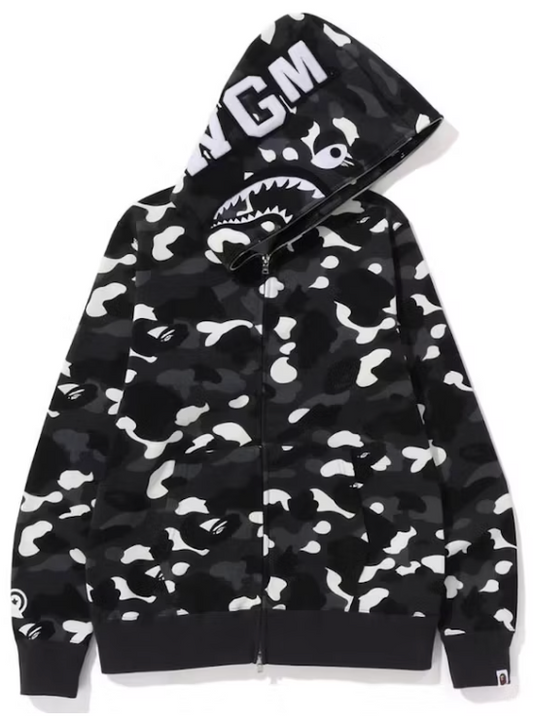 BAPE City Camo Shark WGM Full-Zip Hoodie (SS23) Black