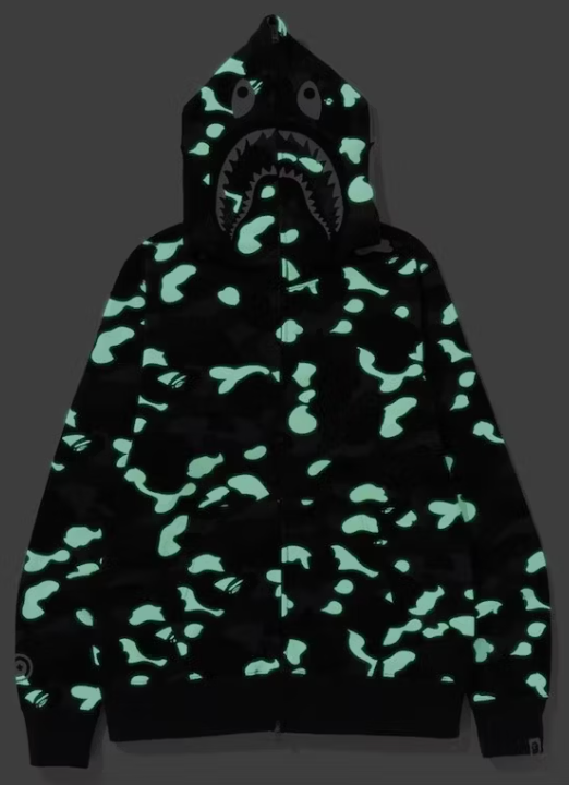 BAPE City Camo Shark WGM Full-Zip Hoodie (SS23) Black