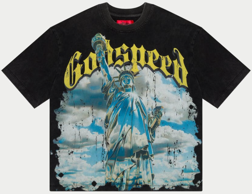 GODSPEED Chrome Liberty🗽T-Shirt (Black Wash)