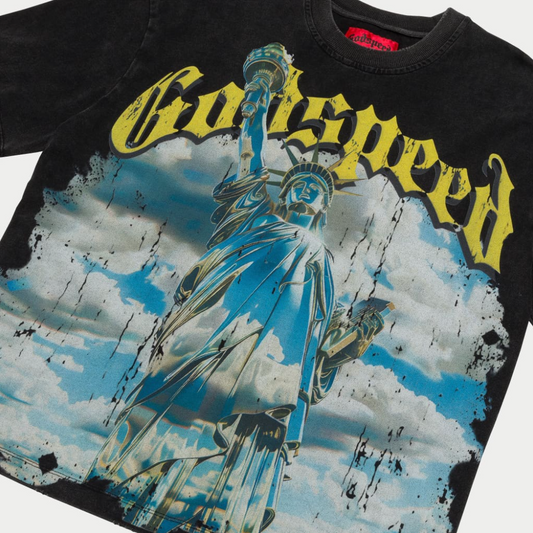 GODSPEED Chrome Liberty🗽T-Shirt (Black Wash)