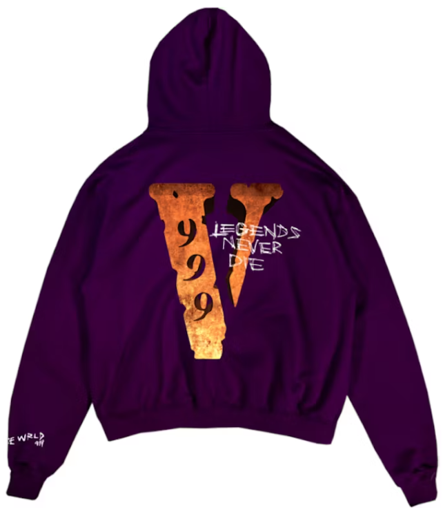 Juice Wrld x Vlone Legends Never Die Hoodie Purple