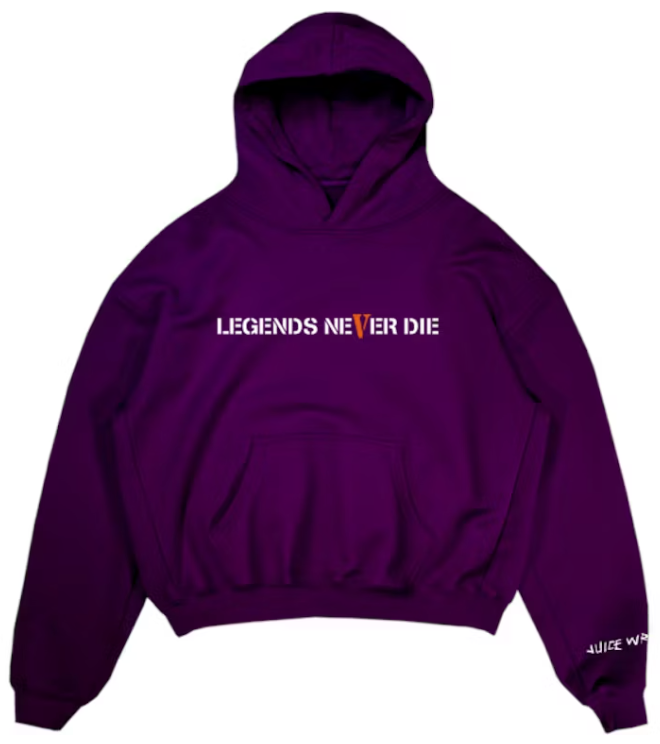 Juice Wrld x Vlone Legends Never Die Hoodie Purple