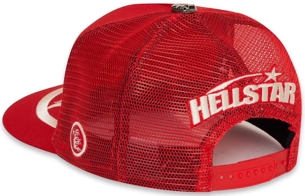 Hellstar Big Logo Trucker Snapback Hat Red