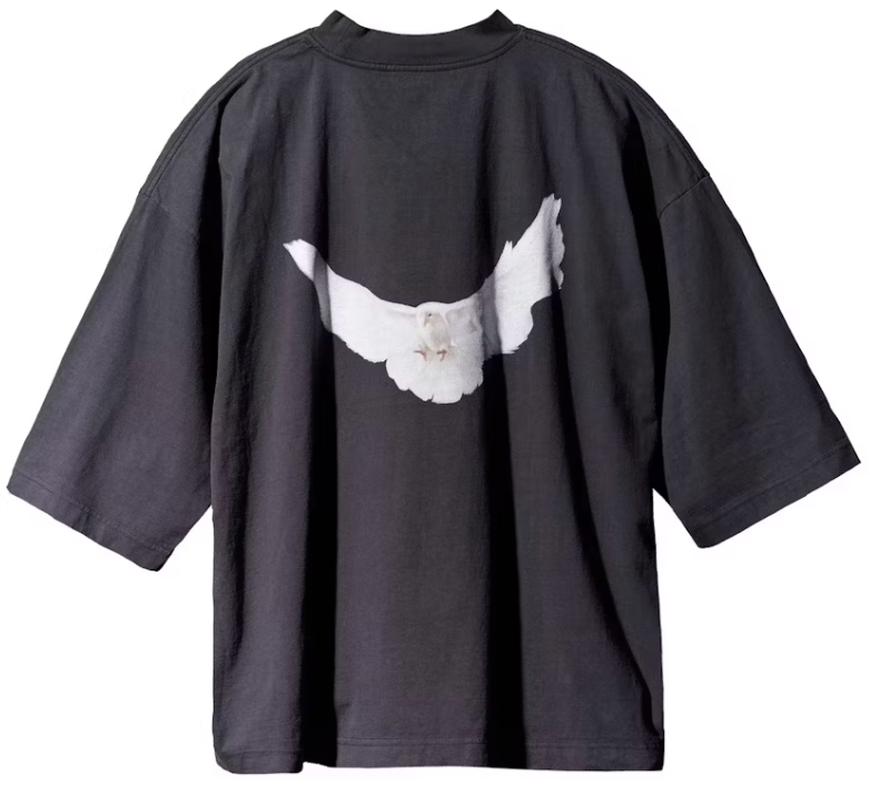 Yeezy Gap Engineered by Balenciaga Dove 3/4 Sleeve Tee Washed Black