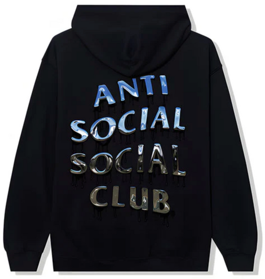 Anti Social Social Club Mind Melt Zip Up Hoodie Black